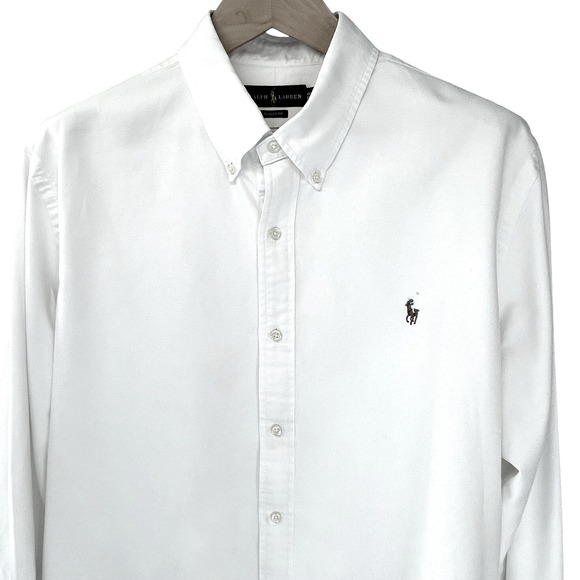 Ralph Lauren Classic Fit Oxford Button Down Shirt White Men's XXL - Picture 8 of 9